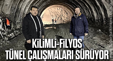Kilimli ile Filyos arasındaki tünel çalışmaları sürüyor