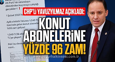 Konut Abonelerine Yüzde 96 Zam!