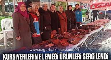 Kursiyerlerin el emeği ürünleri sergilendi