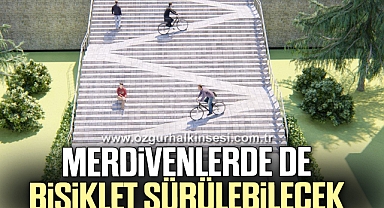 Merdivenlerde de bisiklet sürülebilecek