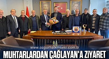 Muhtarlardan Çağlayan'a ziyaret