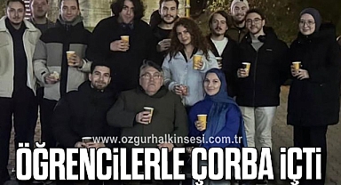 ÖĞRENCİLERLE ÇORBA İÇTİ