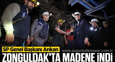 SP Genel Başkanı Arıkan Zonguldak'ta madene indi