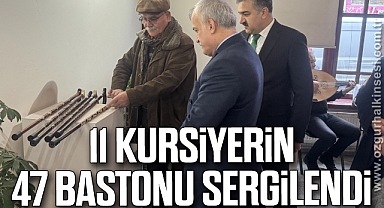 11 kursiyerin 47 bastonu sergilendi