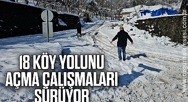 18 köy yolunu açma çalışmaları sürüyor
