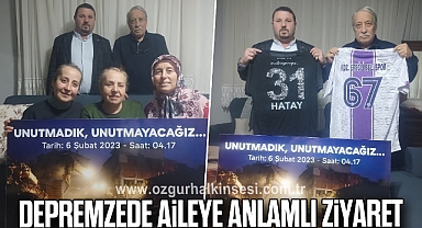 Depremzede Aileye Anlamlı Ziyaret
