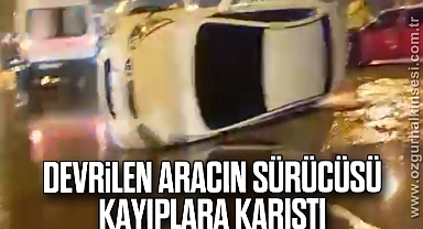 Devrilen aracın sürücüsü kayıplara karıştı