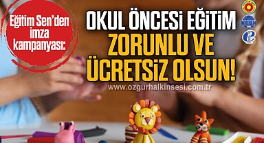 Eğitim Sen’den imza kampanyası: okul öncesi eğitim zorunlu ve ücretsiz olsun