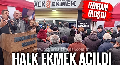 HALK EKMEK AÇILDI, İZDİHAM OLUŞTU