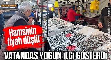 Hamsinin fiyatı düştü, vatandaş yoğun ilgi gösterdi
