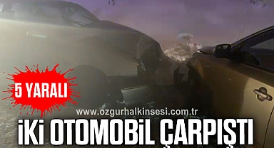 İki otomobil çarpıştı: 5 yaralı