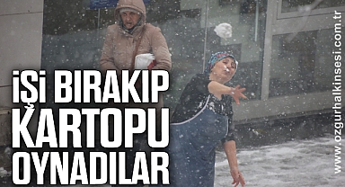 İŞİ BIRAKIP KARTOPU OYNADILAR