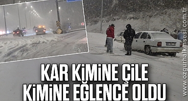 Kar kimine çile kimine eğlence oldu