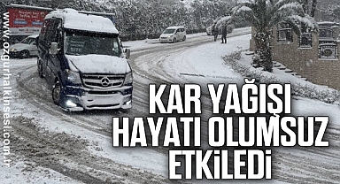 Kar yağışı hayatı olumsuz etkiledi