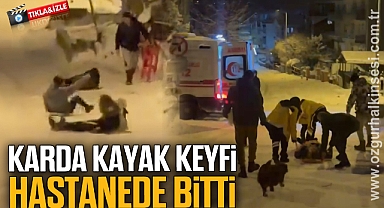 Karda kayak keyfi hastanede bitti...
