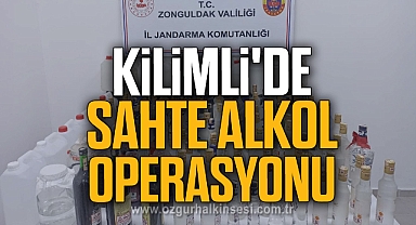 Kilimli'de sahte alkol operasyonu