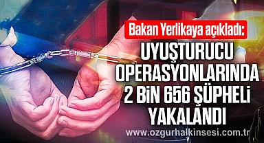 Uyuşturucu Operasyonlarında 2 bin 656 şüpheli yakalandı