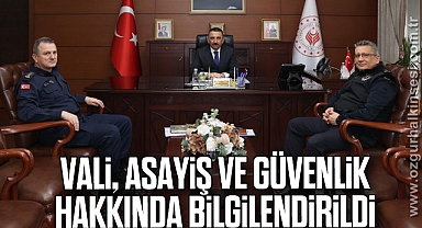 Vali, Asayiş ve Güvenlik Hakkında Bilgilendirildi