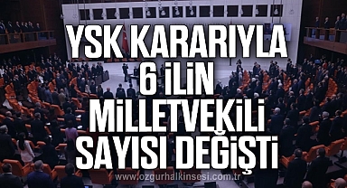 YSK kararıyla 6 ilin milletvekili sayısı değişti
