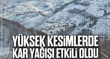 Yüksek kesimlerde kar yağışı etkili oldu