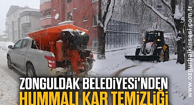 Zonguldak Belediyesi'nden Hummalı Kar Temizliği