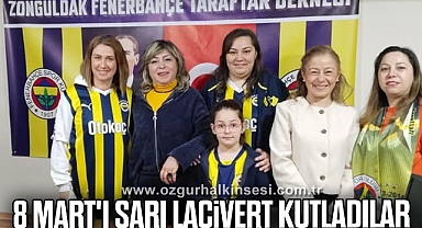 8 Mart'ı Sarı Lacivert Kutladılar