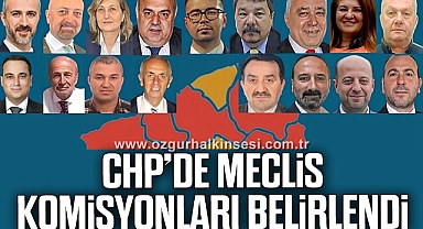 CHP'DE MECLİS KOMİSYONLARI BELİRLENDİ