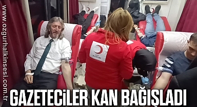 Gazeteciler kan bağışladı