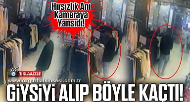 Giysiyi Alıp Böyle Kaçtı!