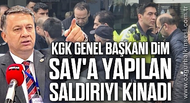 KGK Genel Başkanı Mehmet Ali Dim, Osman Sav'a Yapılan Saldırıyı Kınadı