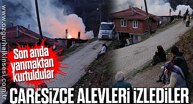 Son anda yanmaktan kurtuldular, çaresizce alevleri izlediler