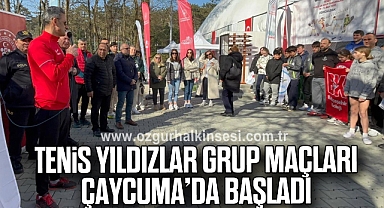 Tenis yıldızlar grup maçları Çaycuma’da başladı