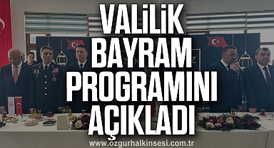Valilik Bayram Programını Açıkladı