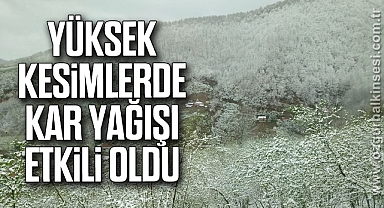 Yüksek kesimlerde kar yağışı etkili oldu