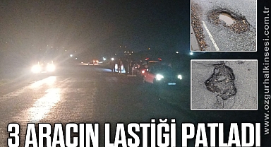 3 ARACIN LASTİĞİ PATLADI