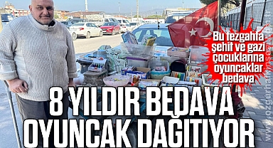  8 yıldır bedava oyuncak dağıtıyor