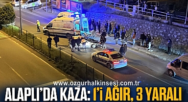 Alaplı’da Kaza: 1’i Ağır, 3 Yaralı