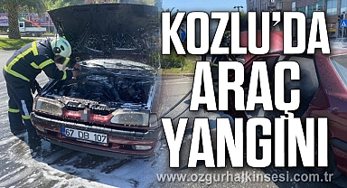Araç yangını ekipleri harekete geçirdi