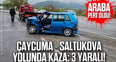 Çaycuma - Saltukova Yolunda Kaza: 3 Yaralı!