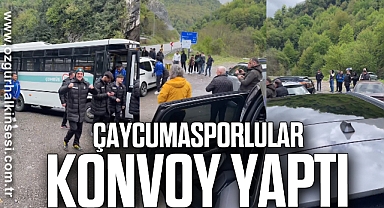 Çaycumasporlular Konvoy Yaptı