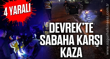 DEVREK’TE SABAHA KARŞI KAZA