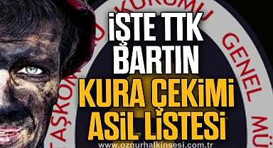 İŞTE TTK BARTIN KURA ÇEKİMİ ASİL LİSTESİ
