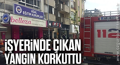 İşyerinde çıkan yangın korkuttu