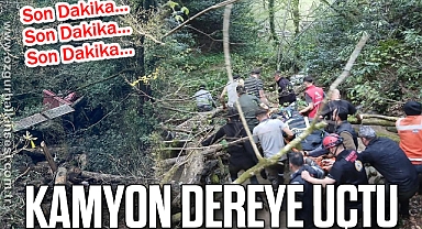 KAMYON DEREYE UÇTU