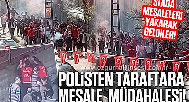 Polisten Taraftara Meşale Müdahalesi!
