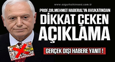 Prof. Dr. Mehmet Haberal'ın Avukatından Kamuoyu Bildirisi