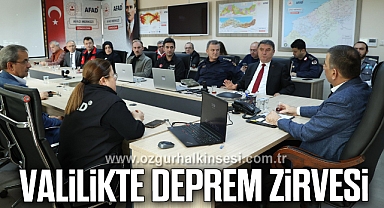 VALİLİKTE DEPREM ZİRVESİ