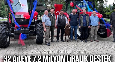 32 aileye 7,2 milyon liralık destek