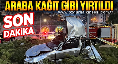 ARABA KAĞIT GİBİ YIRTILDI