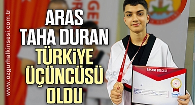 Aras Taha Duran Türkiye Üçüncüsü Oldu